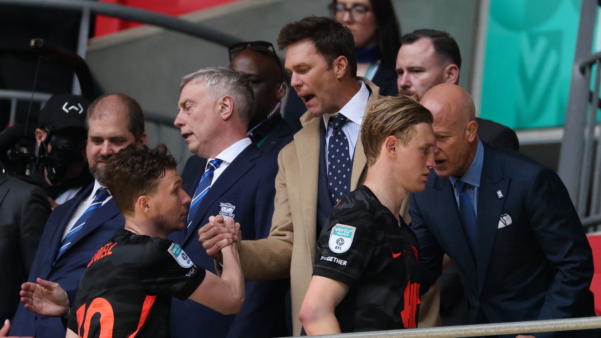 Tom Brady and Birmingham City players