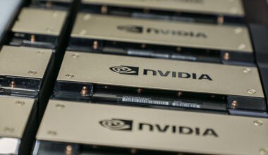 Nvidia H100 chips inside a server room at the Yotta Data Services Pvt. data center, in Navi Mumbai, India