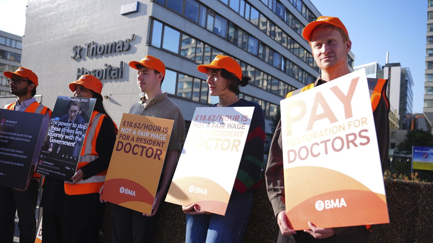 Thousands of doctors in England strike over pay, disrupting patient care