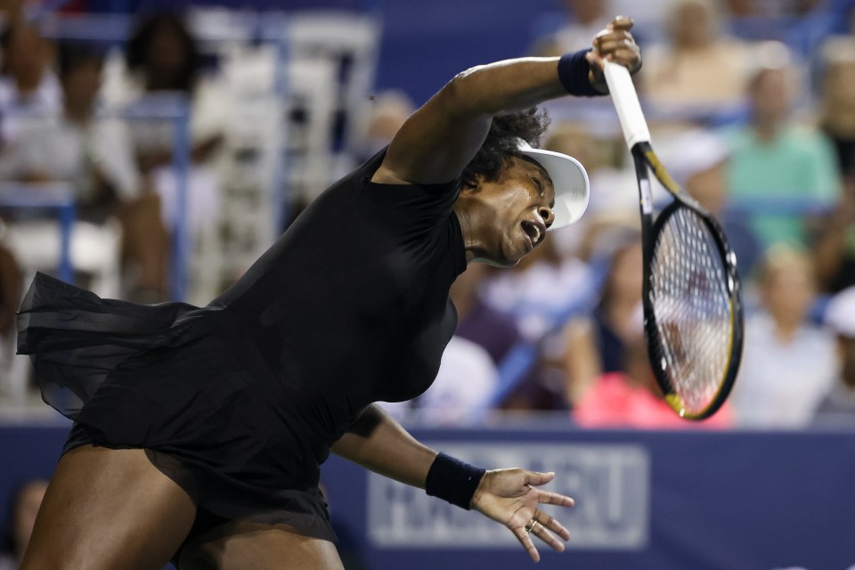 A booming serve helped Williams wrap up her returning victory