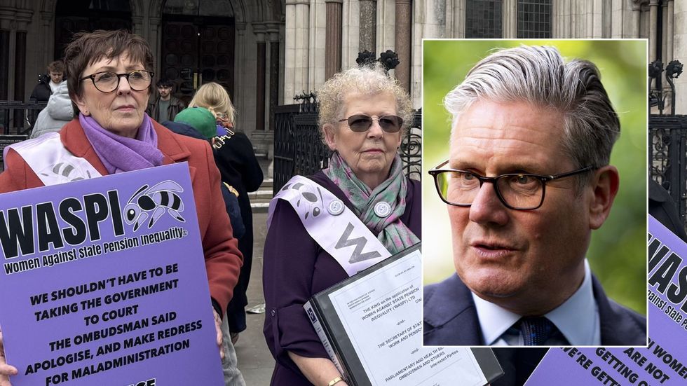 Waspi campaigners and Keir Starmer