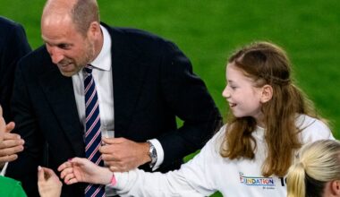 Who was the girl with Prince William at the Euros ceremony?