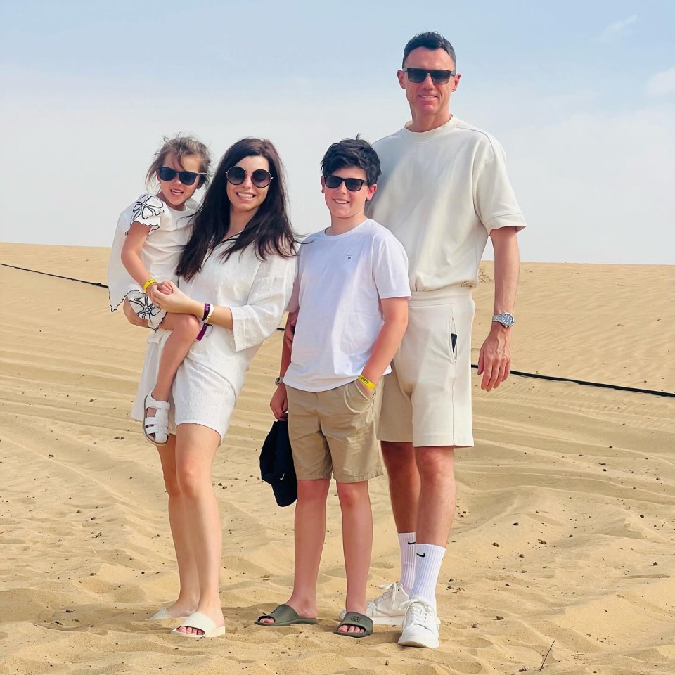 Family in desert.
