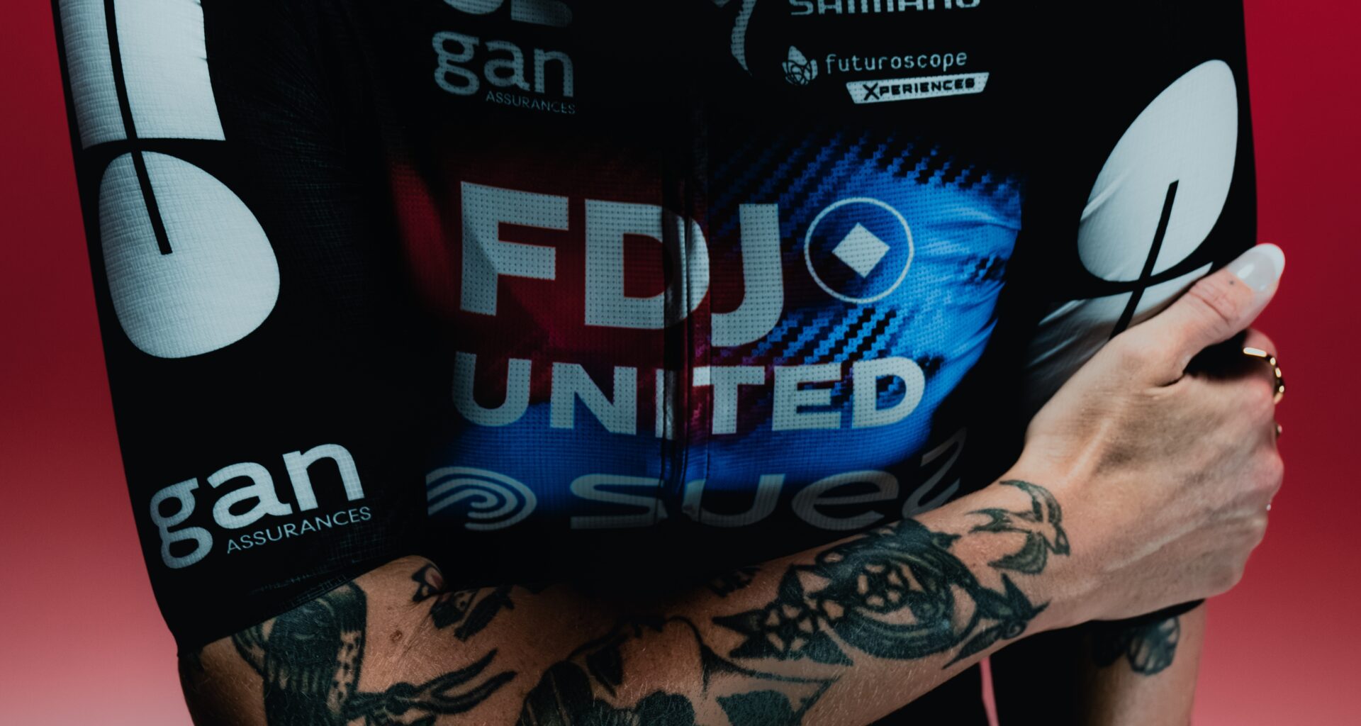 The FDJ-Suez jersey for the 2025 Tour de France and the 2026 season
