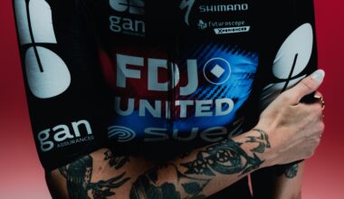The FDJ-Suez jersey for the 2025 Tour de France and the 2026 season