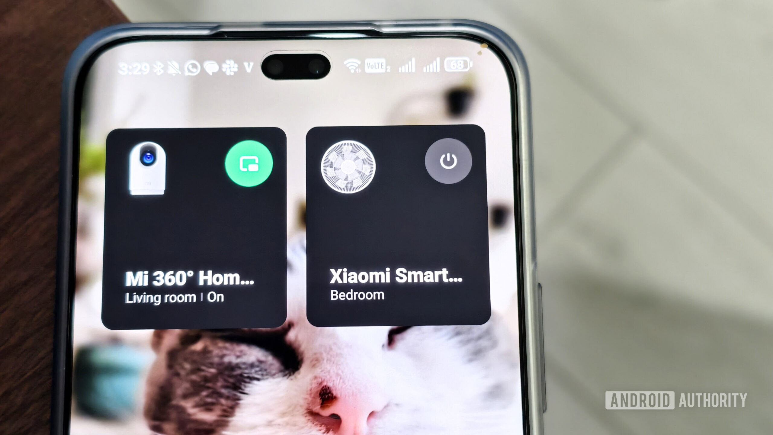 xiaomi home widgets on a smartphone