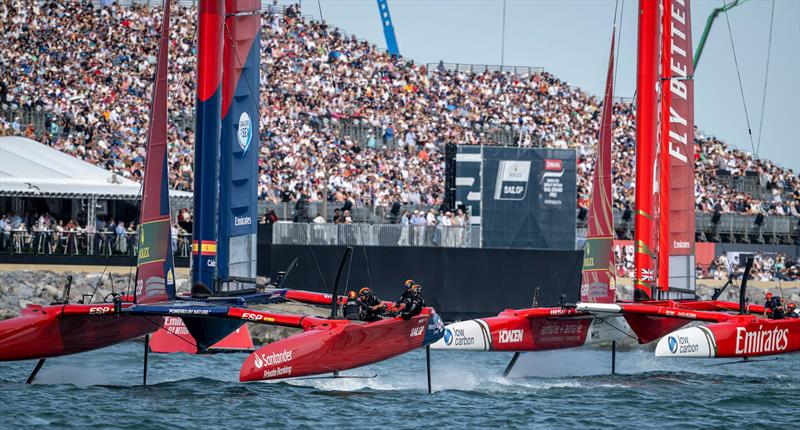 Emirates GBR storm to top of event leaderboard after Day One of SailGP Portsmouth debut