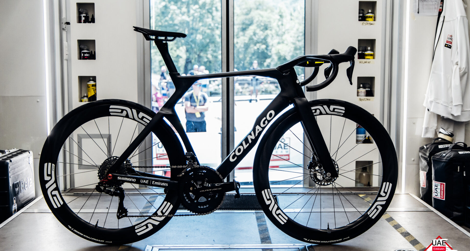 Tadej Pogačar's dtripped down Colnago Y1Rs