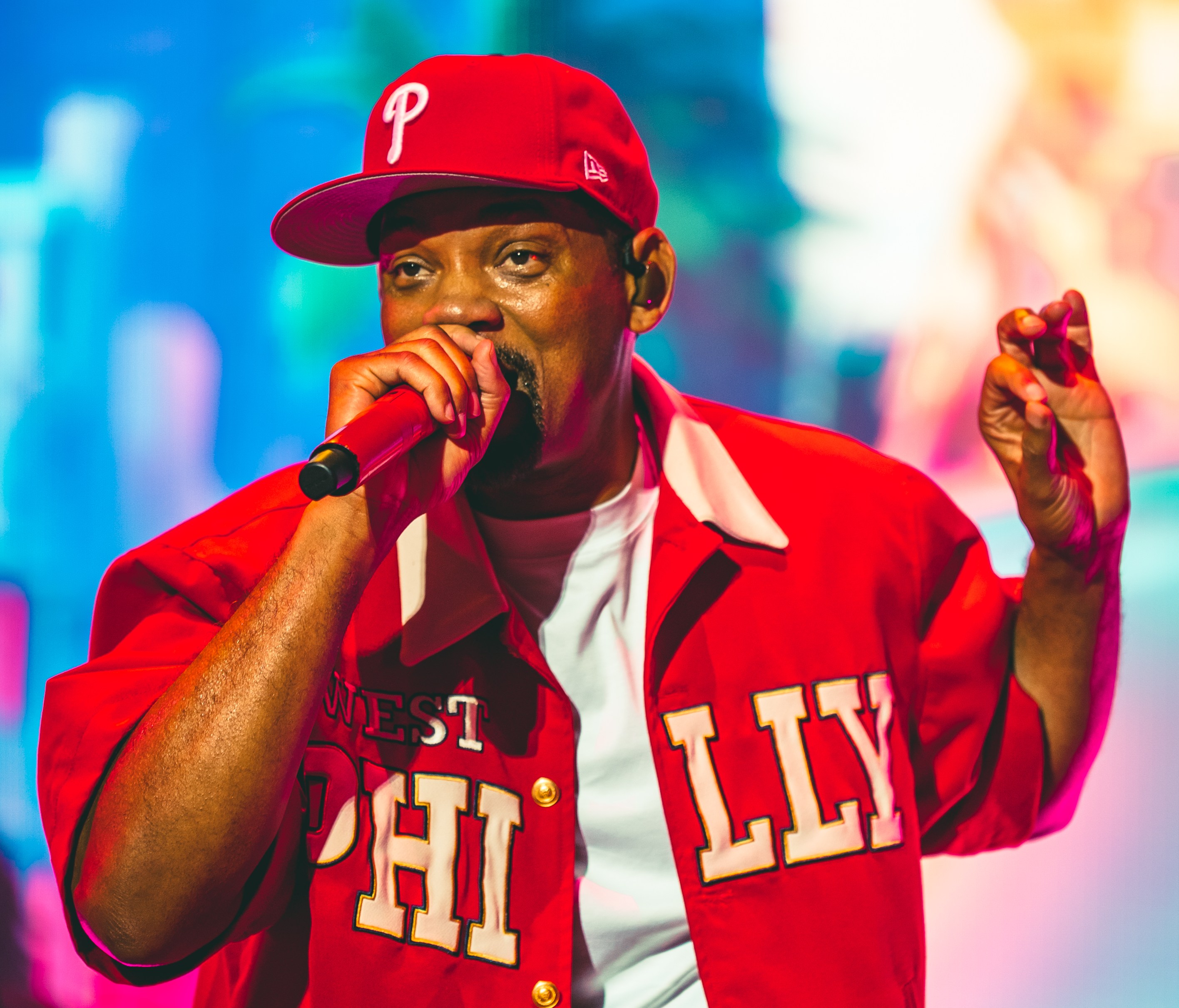 Will Smith performing on stage.