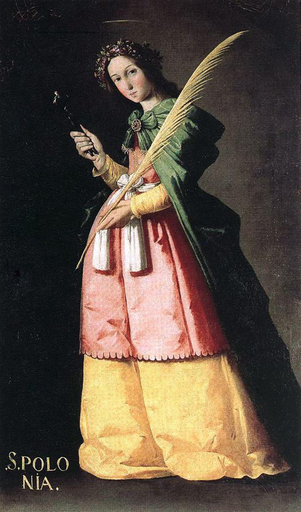 Painting of St. Apollonia by Francisco de Zurbaran.