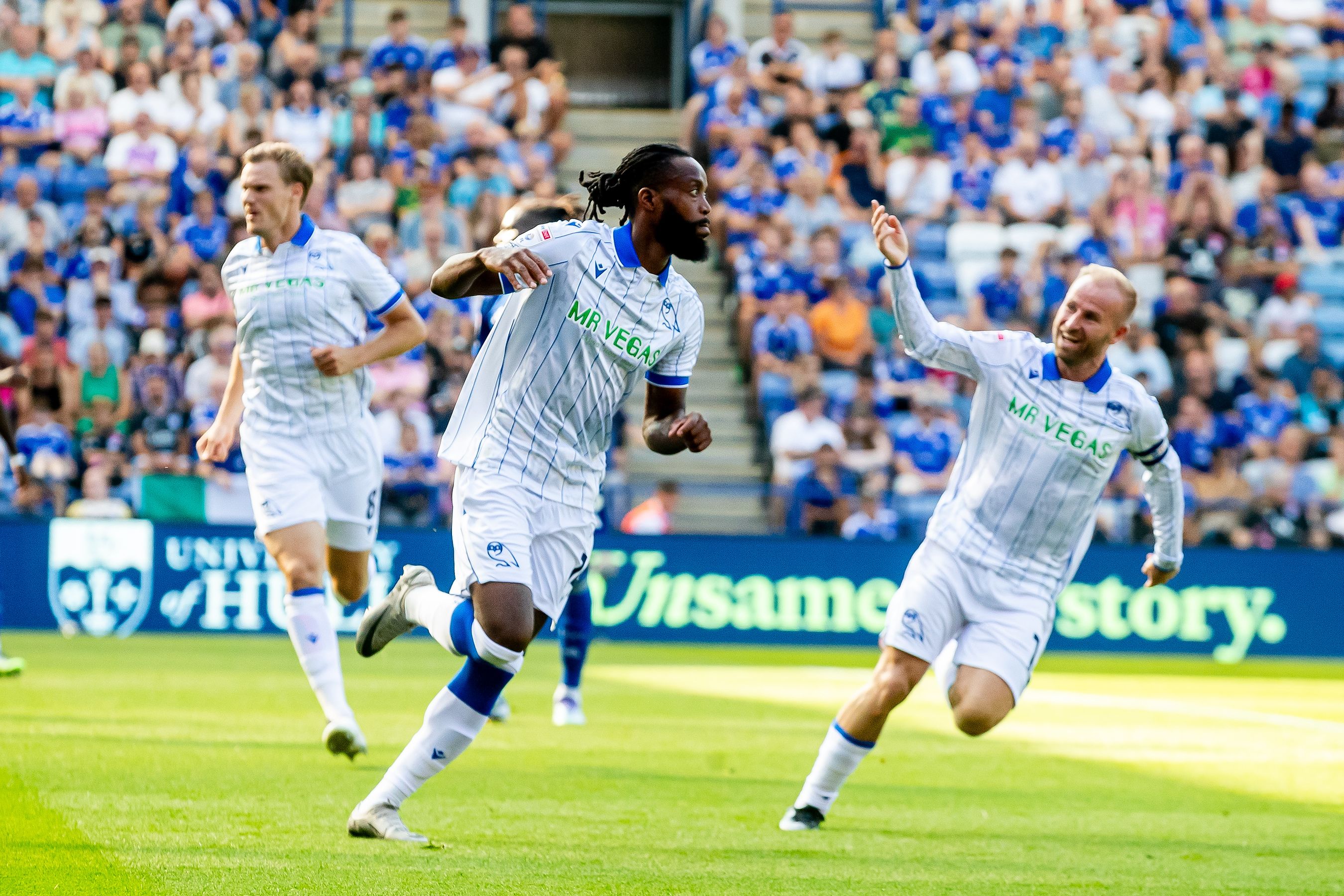 Sheffield Wednesday's Nathaniel Chalobah celebrating a goal.
