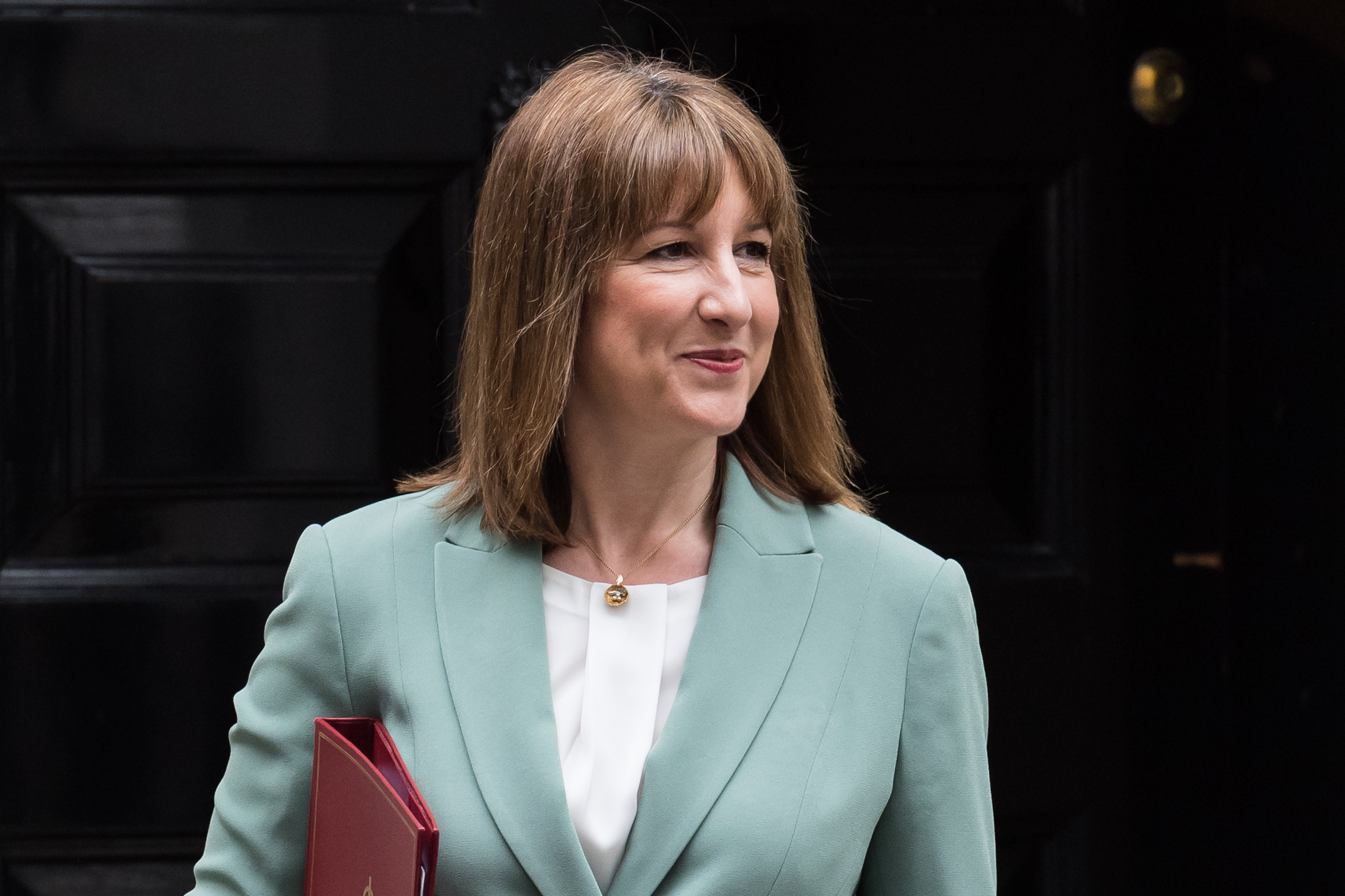 Photo of Rachel Reeves leaving 11 Downing Street.