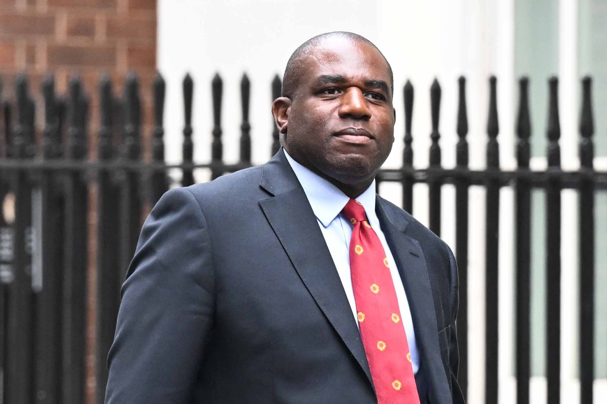 David Lammy leaving 10 Downing Street after a cabinet meeting.