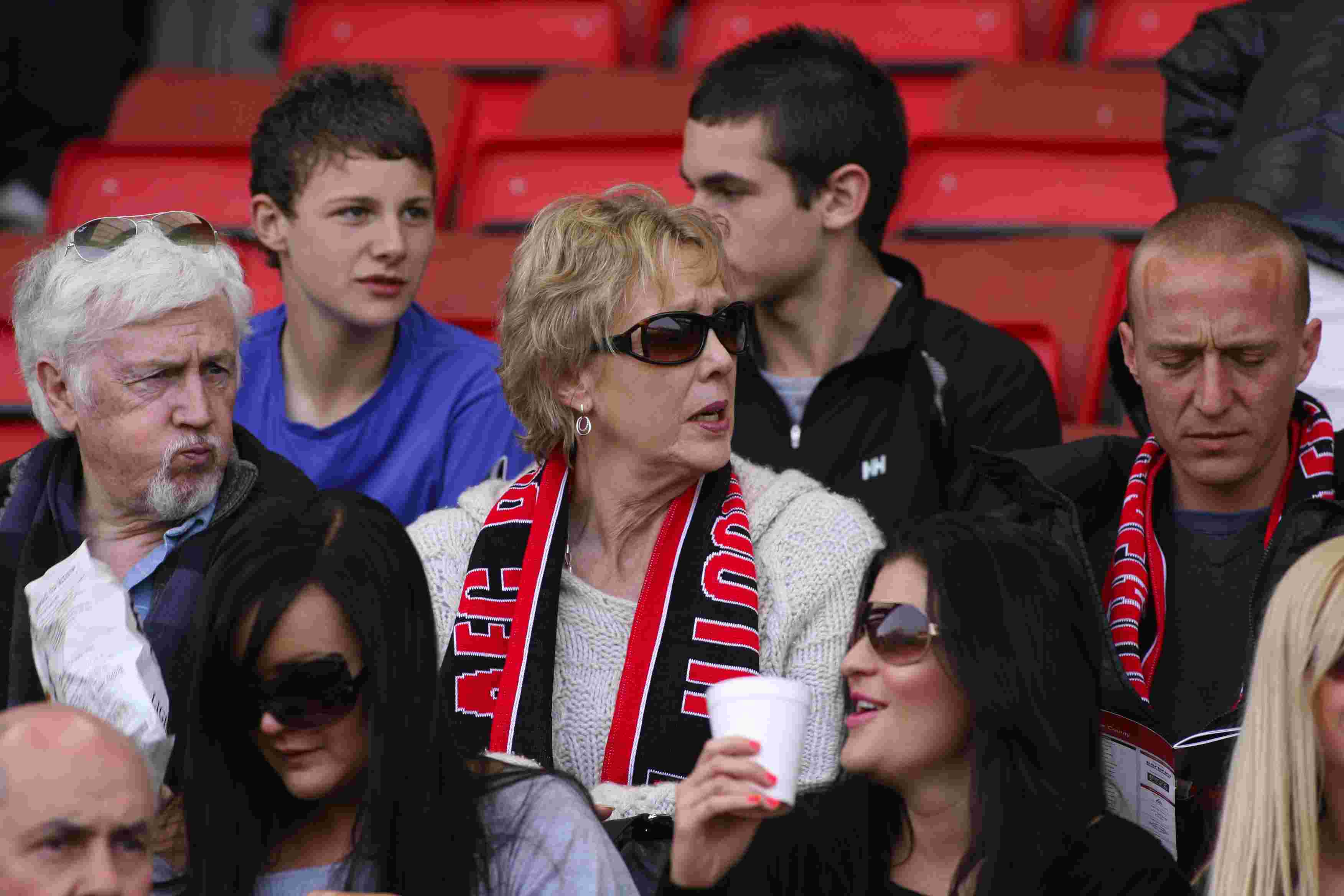 Spectators at a sporting event.