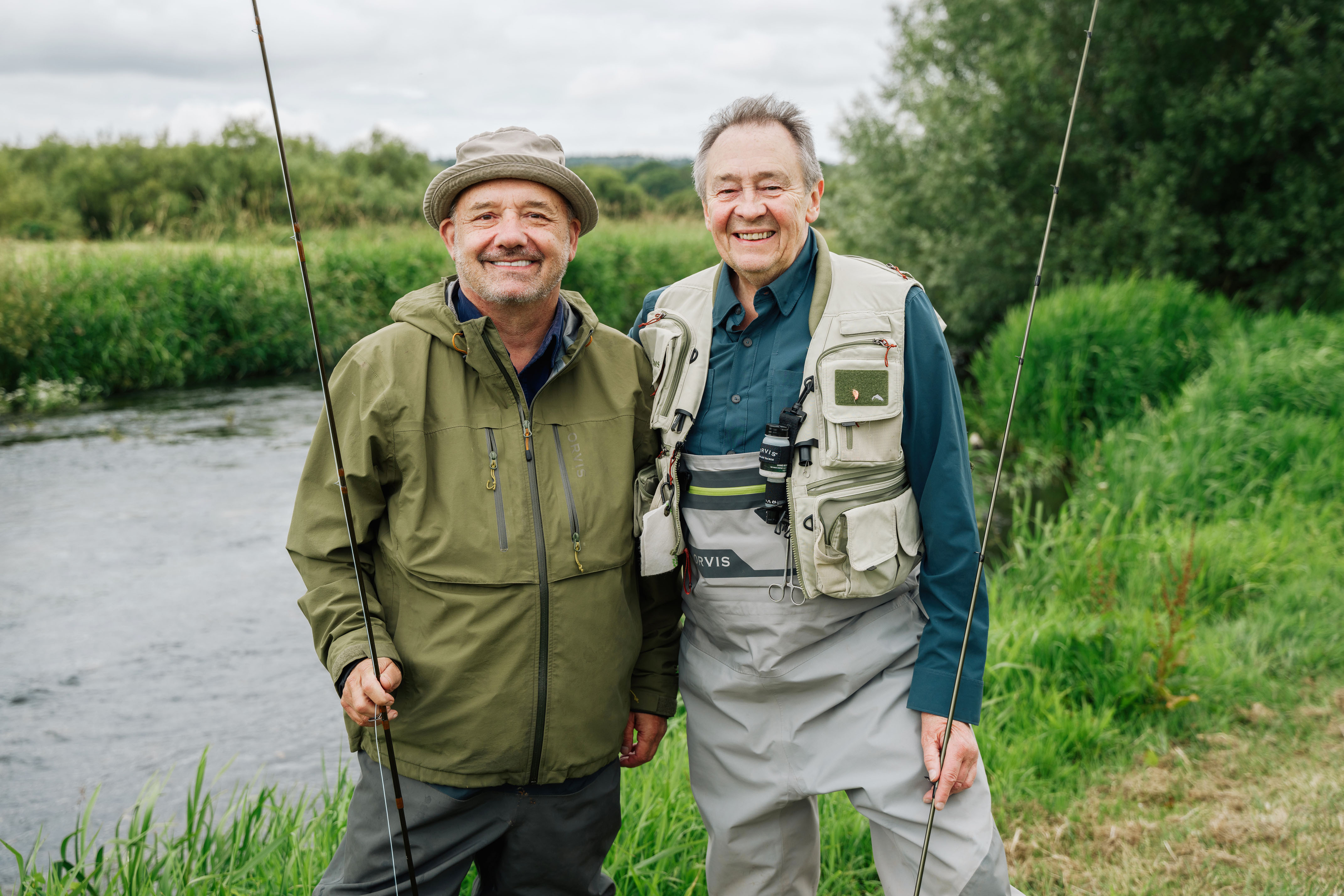 Bob Mortimer and Paul Whitehouse fishing.