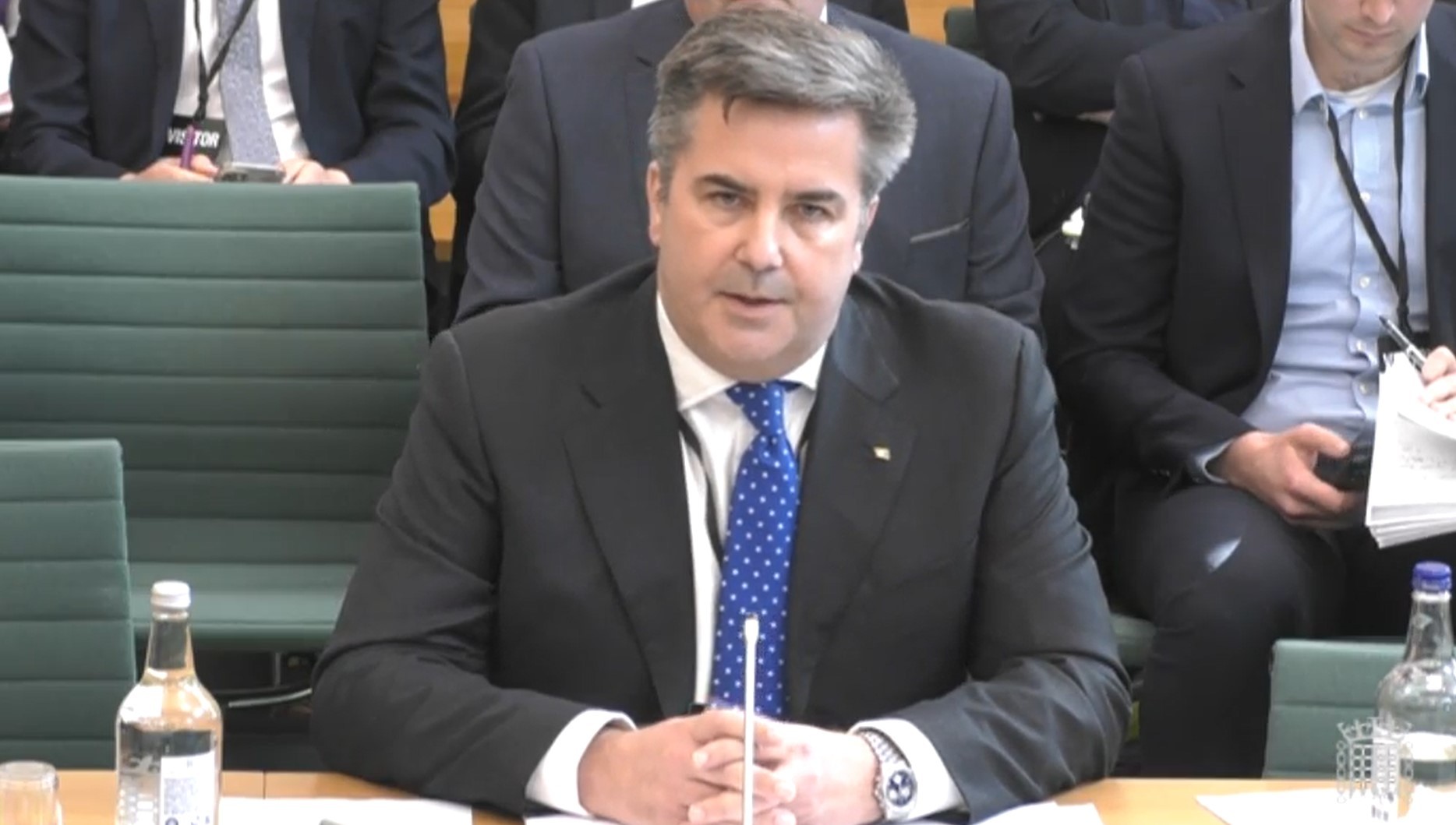 Peter Hebblethwaite, P&O Ferries CEO, testifying before Parliament.