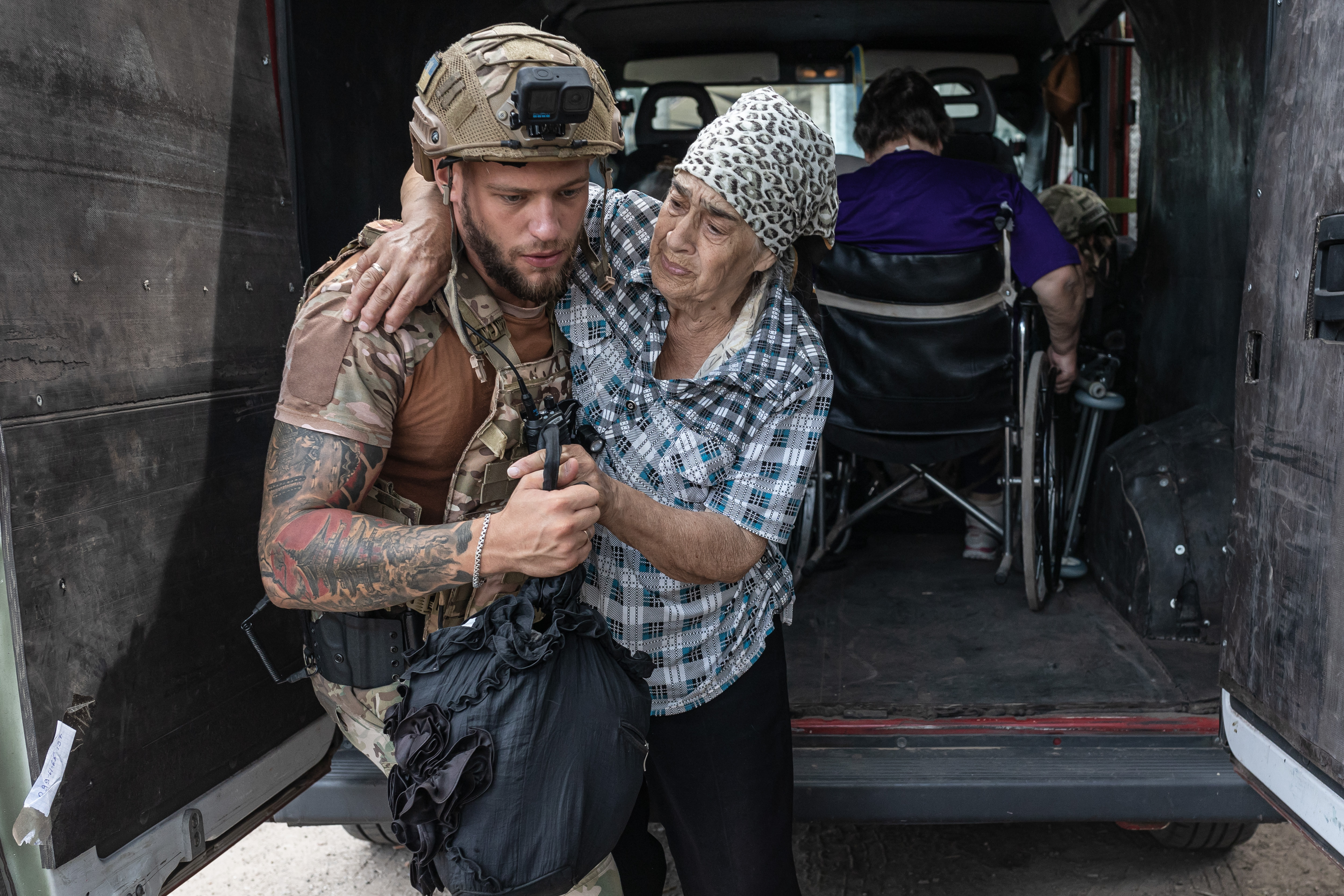 Civilians were evacuated from the eastern Ukrainian city of Kostiantynivka last week after Russian attacks