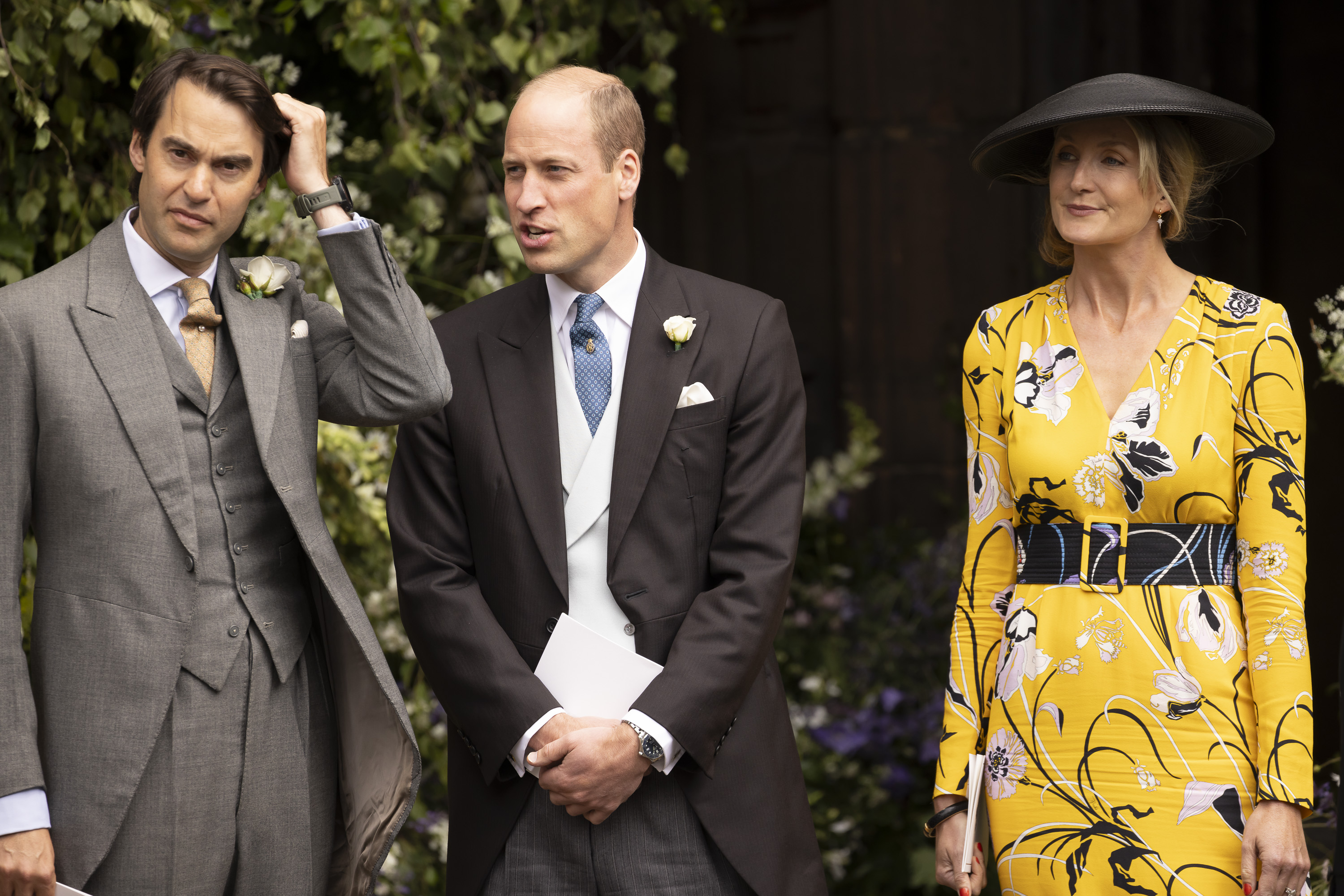 Prince William at Hugh Grosvenor's wedding.