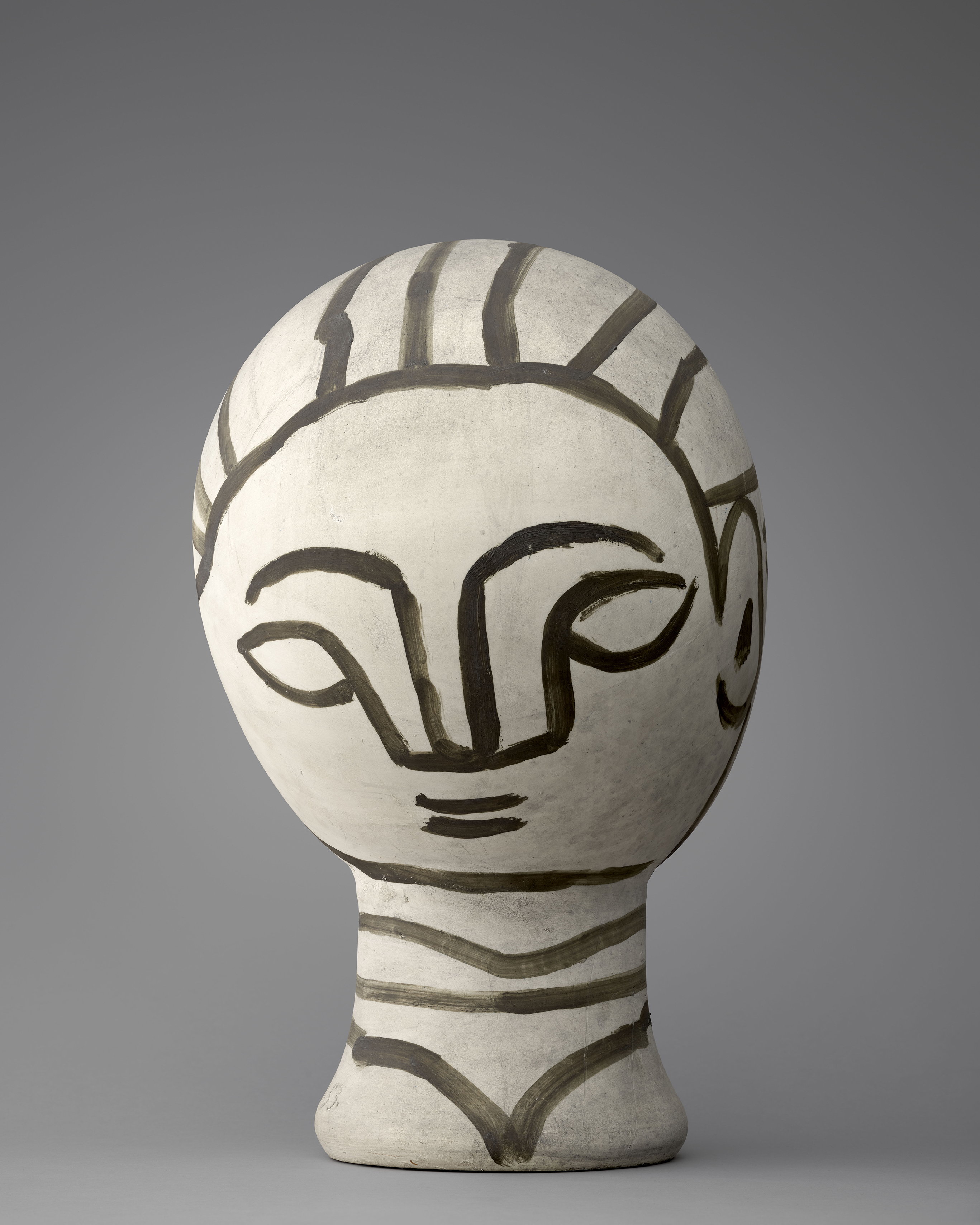 Picasso's 1953 ceramic sculpture, Head of a Woman.