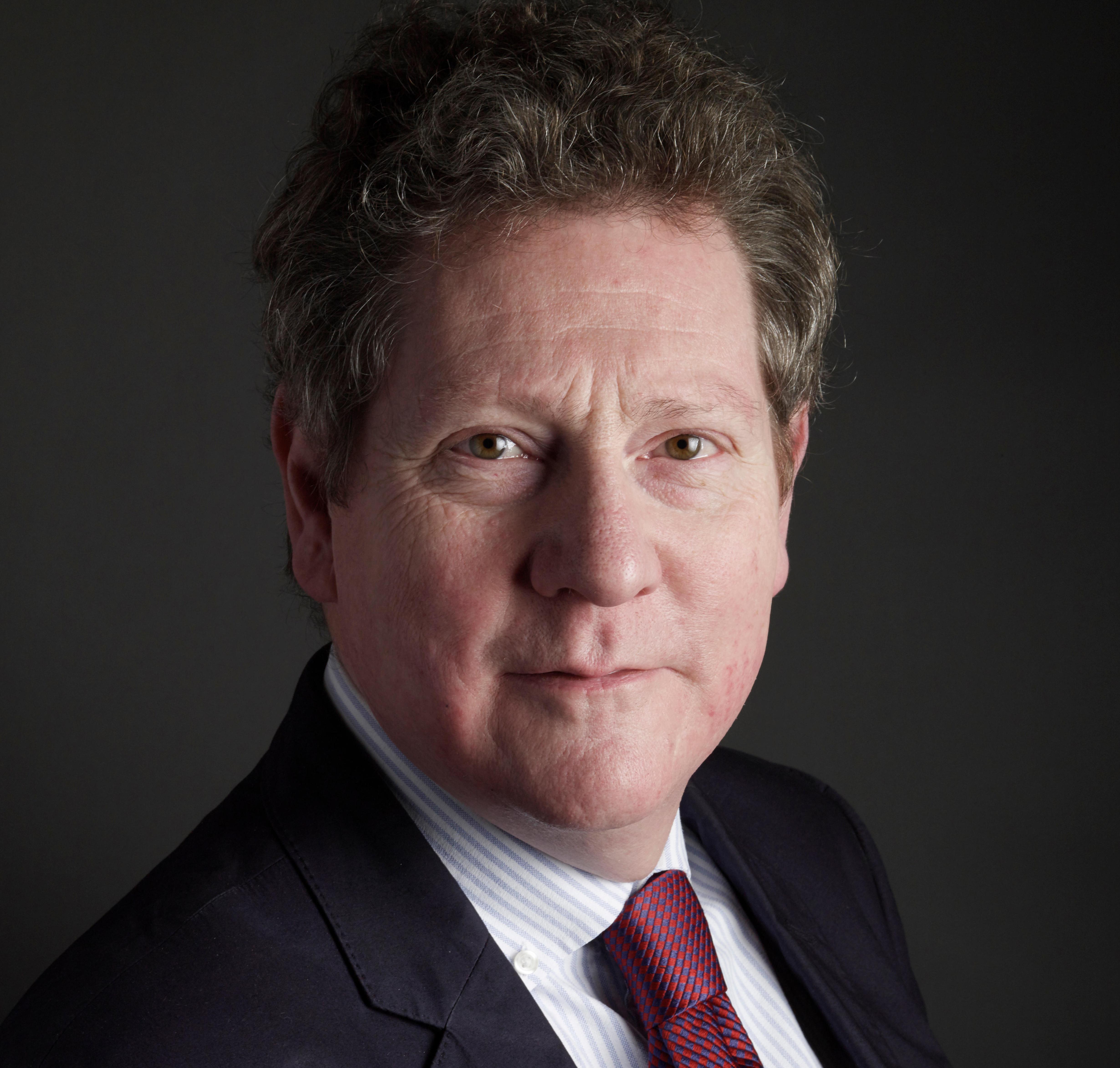 Portrait of Andrew Lownie at the Oldie Literary Lunch.