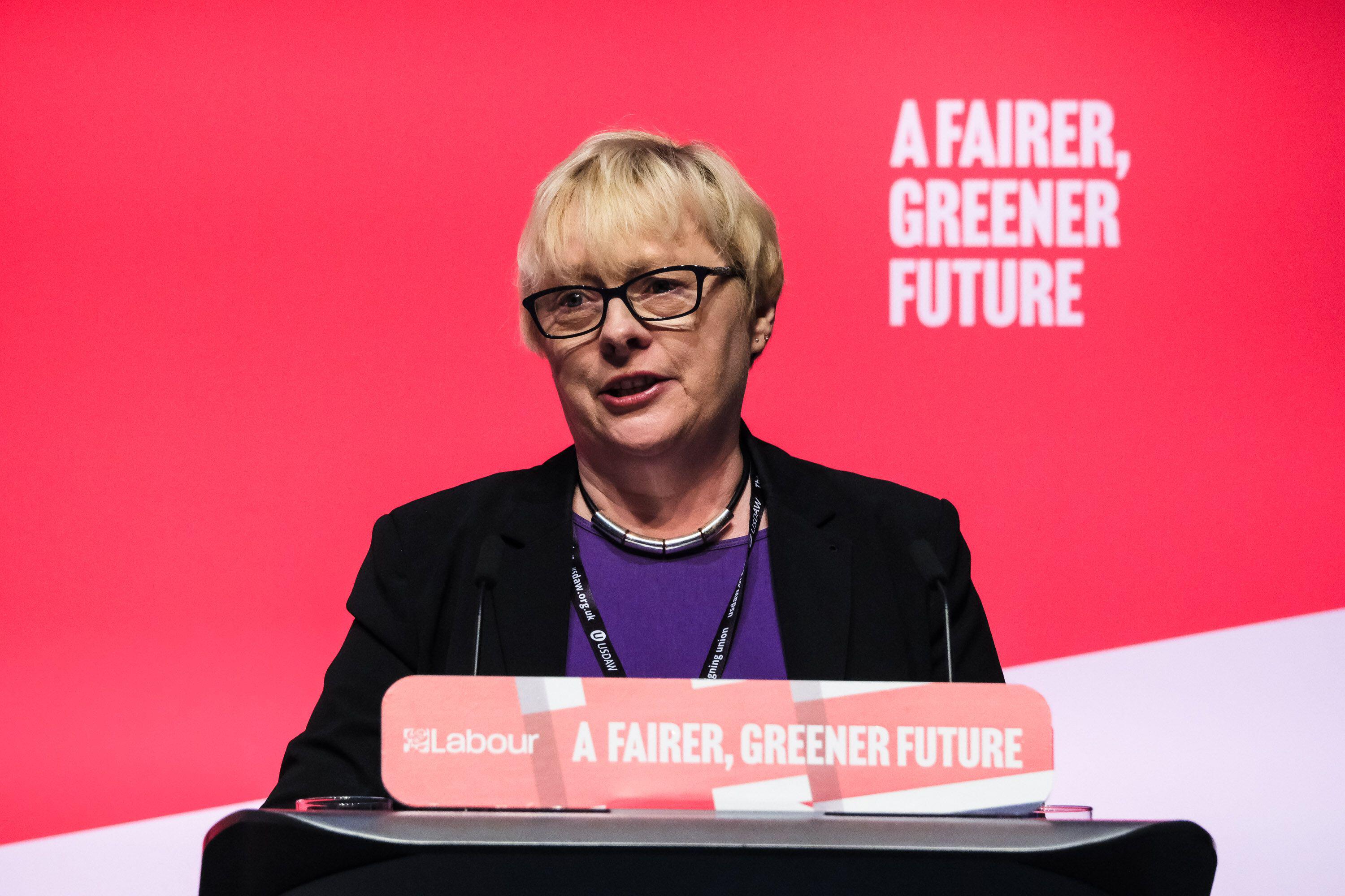Angela Eagle speaking at the Labour Party Autumn Conference.
