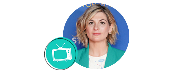 Jodie Whittaker with television icon.