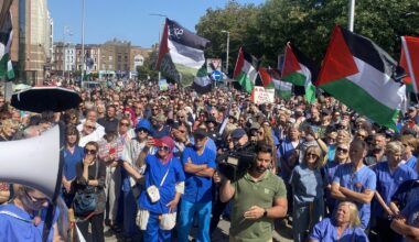 Healthcare workers hold march for Gaza in Dublin city