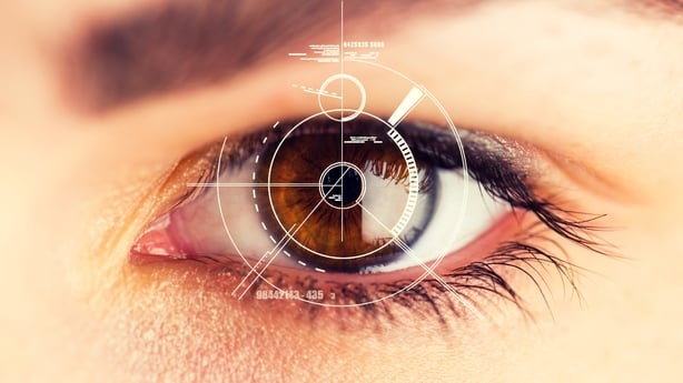 close up of an eye