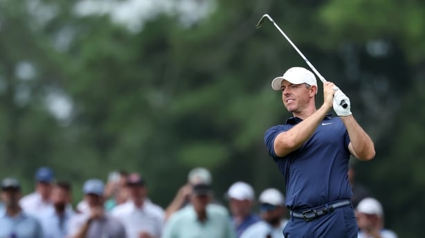ATLANTA, GEORGIA - AUGUST 22: Rory McIlroy of Northern Ireland plays a shot on the 17th hole during the second round of the TOUR Championship 2025 at East Lake Golf Club on August 22, 2025 in Atlanta, Georgia. (Photo by Kevin C. Cox/Getty Images)
