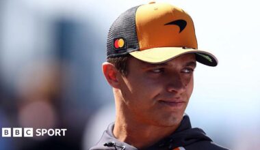 Lando Norris in the paddock in Hungary