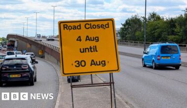 Flyover closes for repairs near Bristol