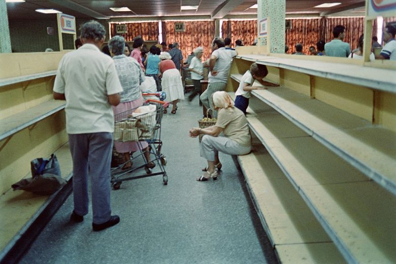 In a scene typical of Cuba's 