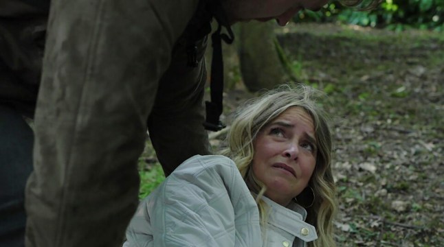 Charity suffers a fall in the woods in Emmerdale