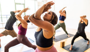 An image of women doing yoga