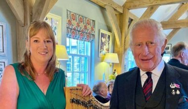 Sutherland harpist Jennifer Port performs for King Charles at private Castle of Mey reception