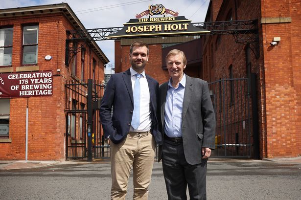 Joseph Holt remains a family-run business - with Richard Kershaw (right) overseeing the company, alongside his son Andrew (left)