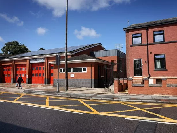 Eccles Community Fire Station and the house next door . Liverpool Rd , Eccles . 4 August 2025