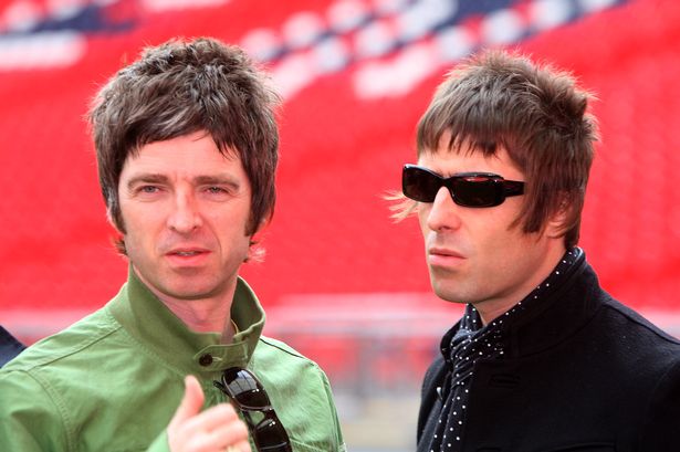  L-R Noel and Liam Gallagher attend the Oasis photocall in Wembley Stadium to promote their new album 'Dig out Your Soul' released on October 6, and their two sold out concerts at Wembley Arena, on October 16, 2008 in London, England. 