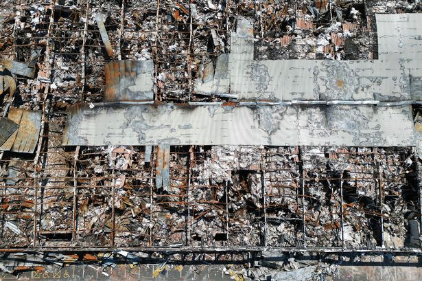Aerial image of the fire-damaged Storage World in Middleton