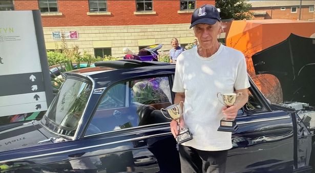 Graham Lomas with two more trophies for his Triumph Vitesse.