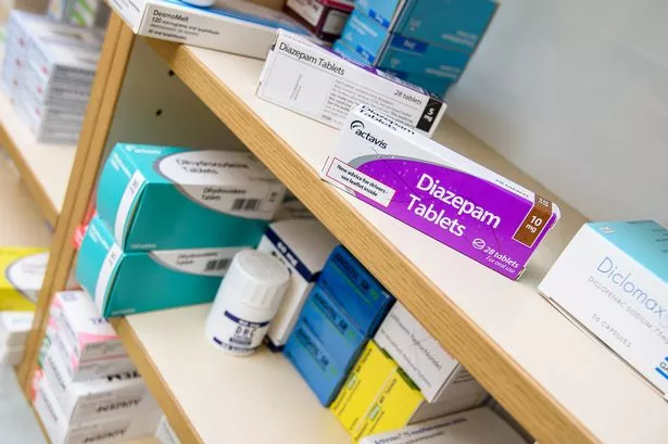 Illicit prescription medications, such as pregabalin and diazepam, were found during the raid