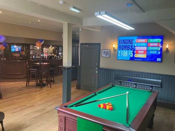 The pub has received a 'full kit-out' with a new pool table and darts board