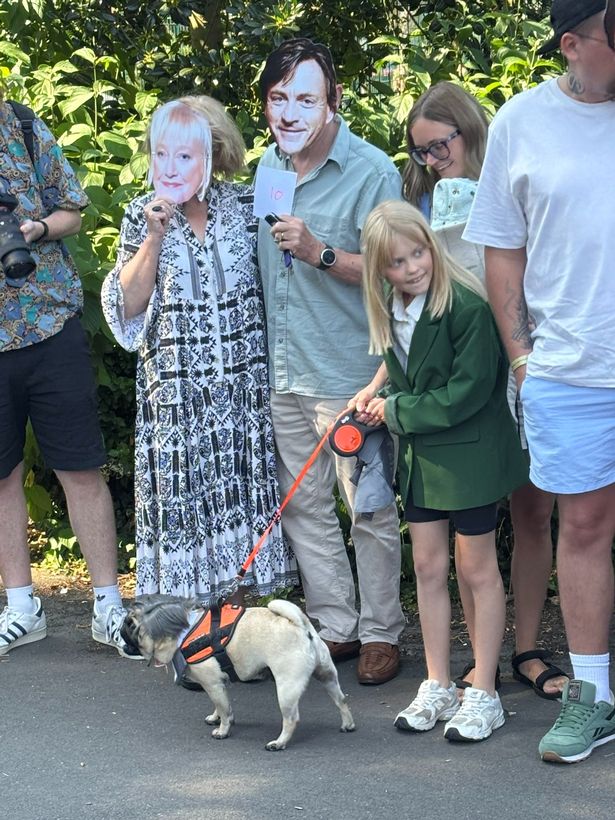 The unusual event took place on Sunday and saw people and dogs take part