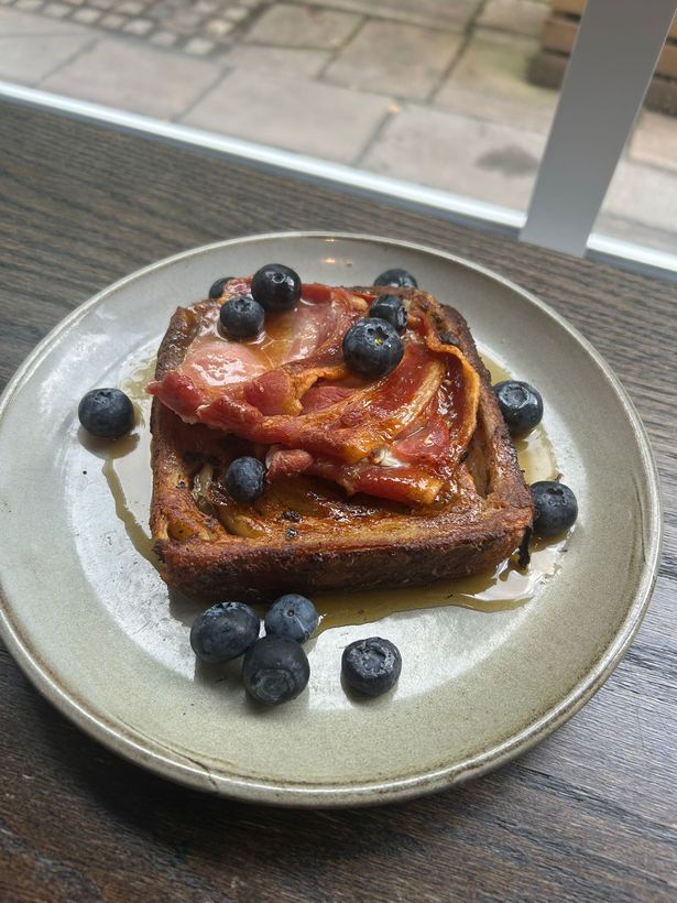 The French Toast, made with a croissant loaf, was superb