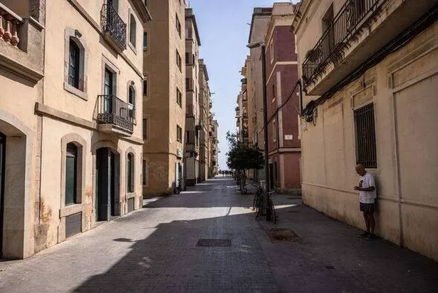 An empty street in Barcelona