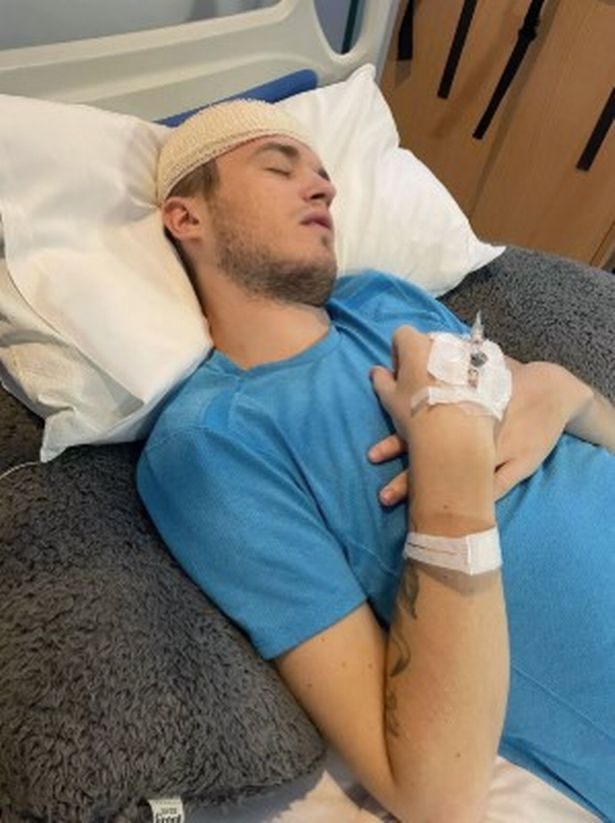 Kieran Shingler after his third surgery