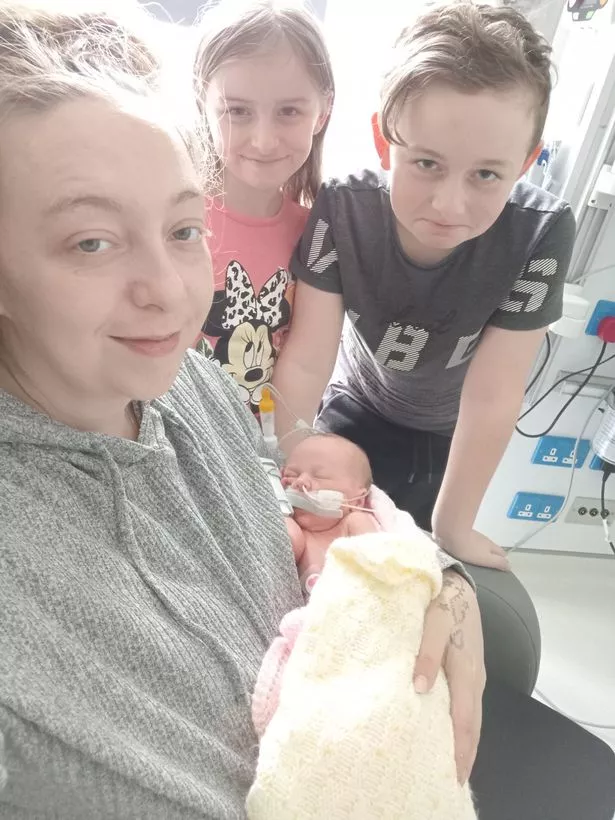 Kim Morgan with children Lula, Lucas and Ellie