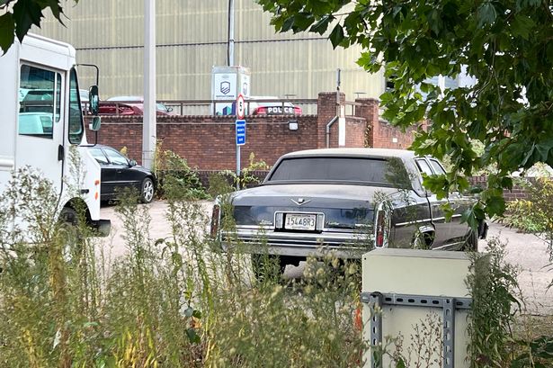 Several vehicles were spotted in the car park for filming