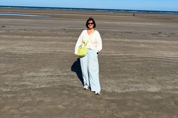 Daily Record writer Fionnuala Boyle at Bettystown Beach in Co Meath, Ireland