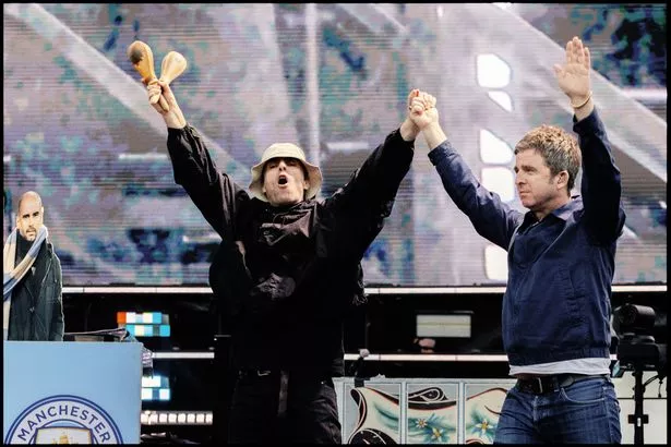 Liam and Noel Gallagher of Oasis